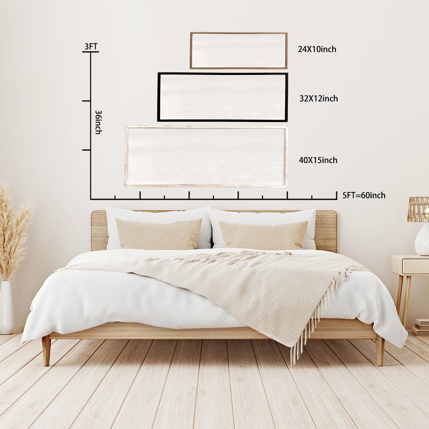 Bless the Food Before Us Sign Wall Decor 40"X15" Large Farmhouse Dining Room Wall Decor Framed Wood Rustic Home Wall Art Kitchen Decoration (Black)