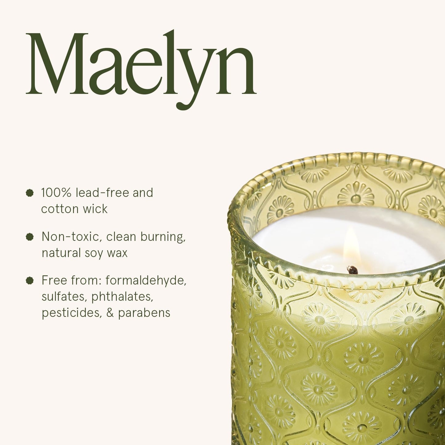 LA JOLIE MUSE Starlit Golden Fir Scented Candle, Winter Candle Gifts, Fir & Cedarwood Candle, Holiday Candles for Home Scented, Natural Soy Wax Candle, 6 oz 40 Hours Burn