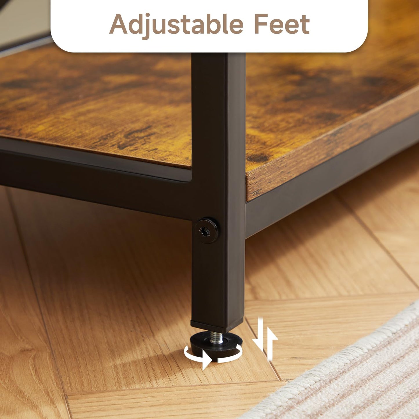 TPHORK 70.9'' Sofa Tables, 3-Tier Console Table with USB Charging Ports & Outlets & Metal Frame, Industrial Storage Shelves for Hallway Living Room Entryway Foyer Behind Couch TV Stands (Rustic)