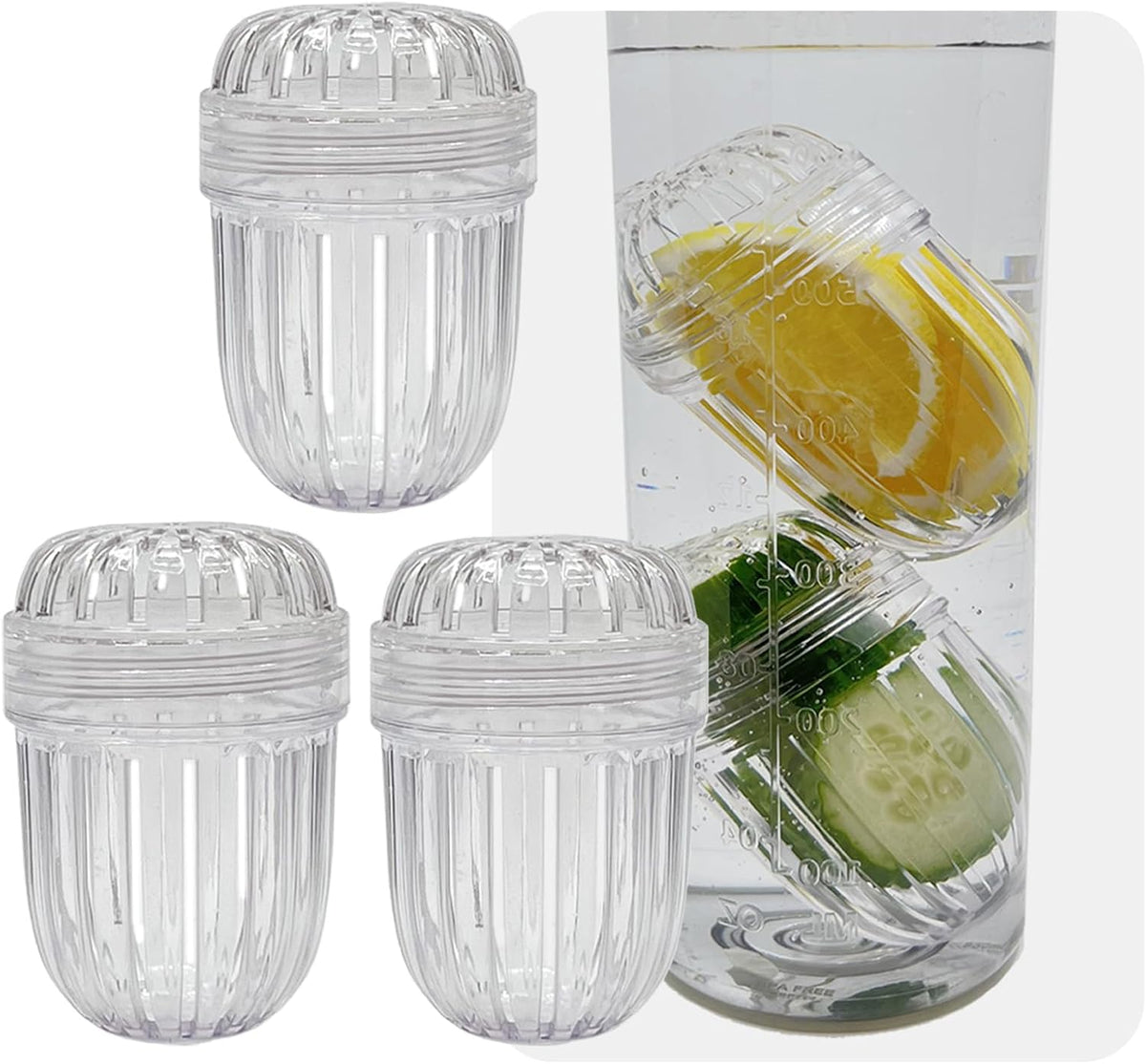 3 PCS Fruit Infuser Insert,Flower Tea Infuser for Wide Mouth Water Bottles,Compatible with Stanley,Hydro Flask,Iron Flask, Takeya, ThermoFlask