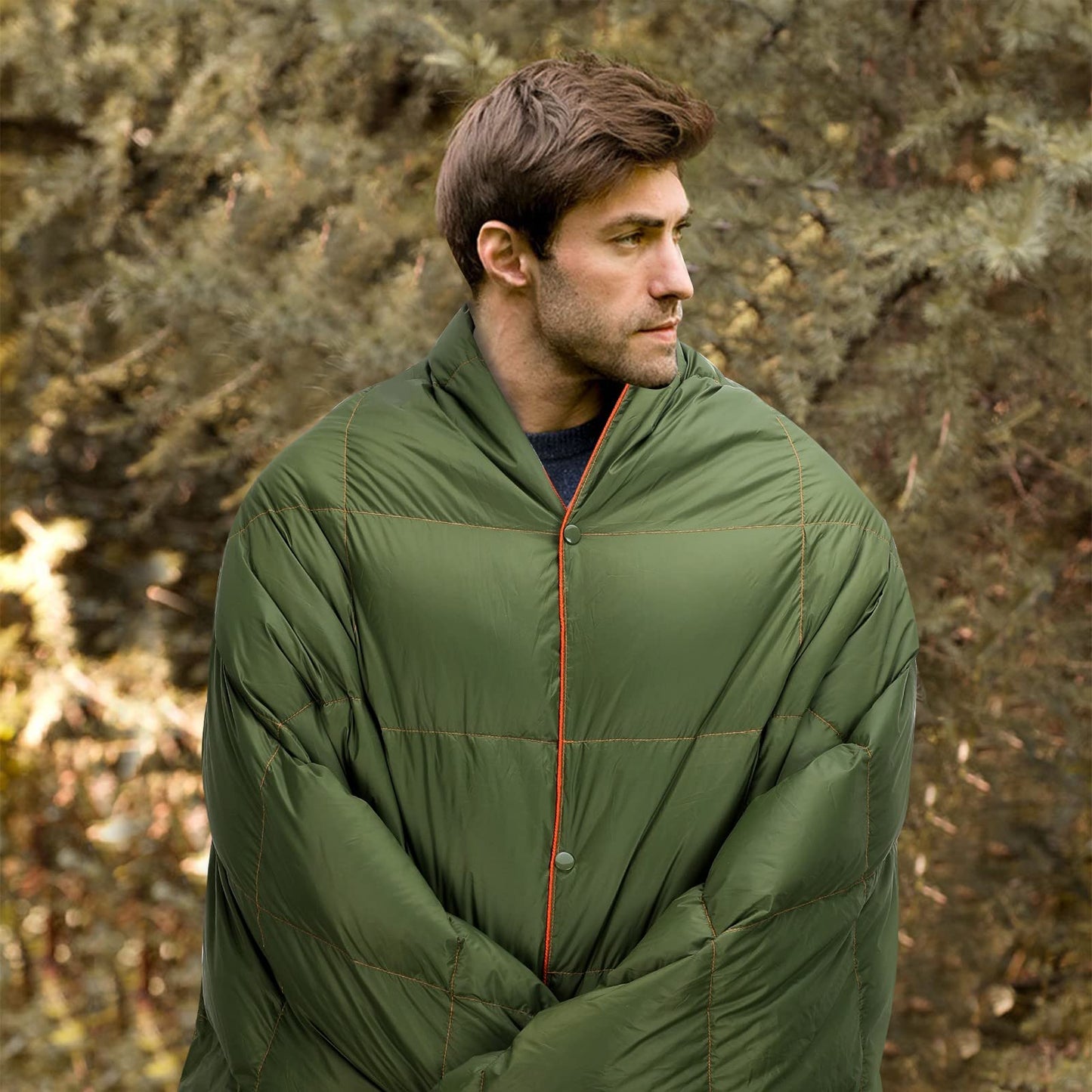RICHHORSE Down Camping Blanket - Camp Blanket, Lightweight, Packable, Puffy, Wearable, Water Resistant, Backpacking Quilt for Outdoor Camping, Travel and Hiking