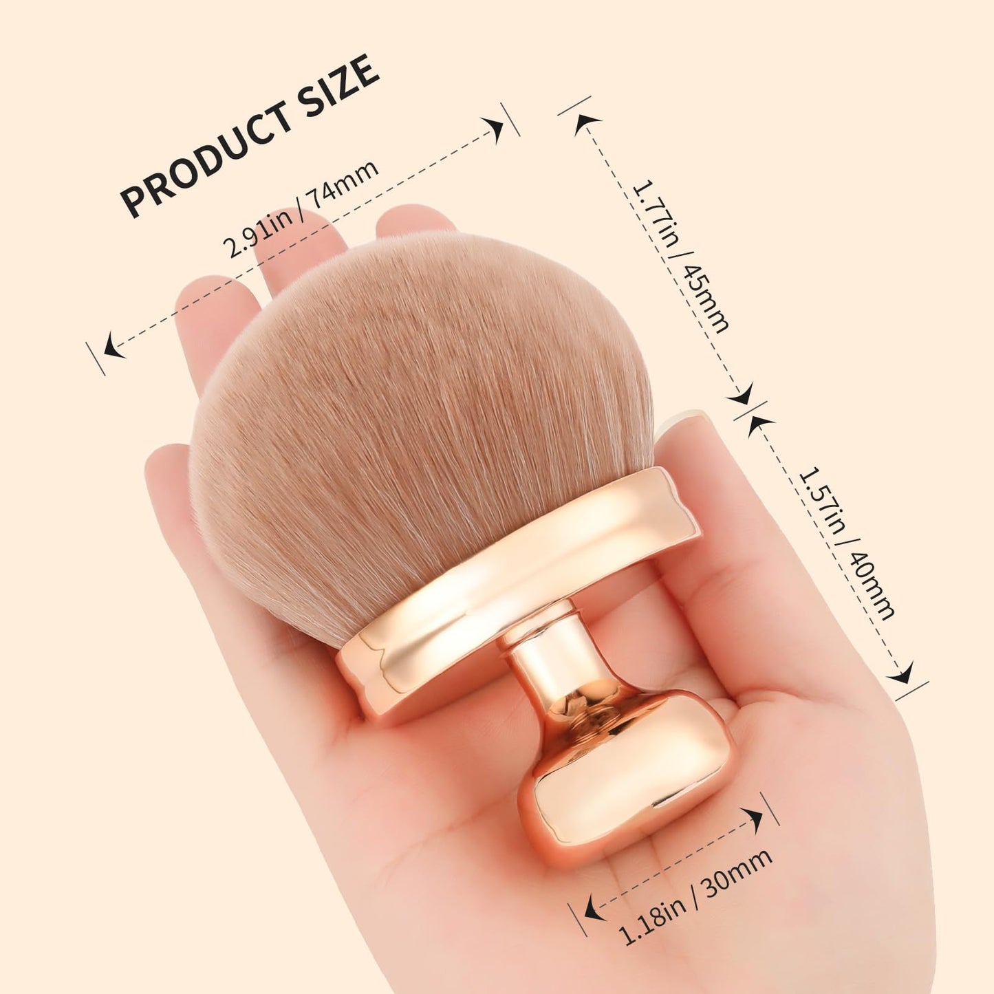 docolor Extra Large Body Makeup Brush For Self Tanner, 3 Inch Width Self Tanning Blend Brush, Soft synthetic hair, Powder, Foundation, Blusher, Bronzer, Face and Body Brush Gift box