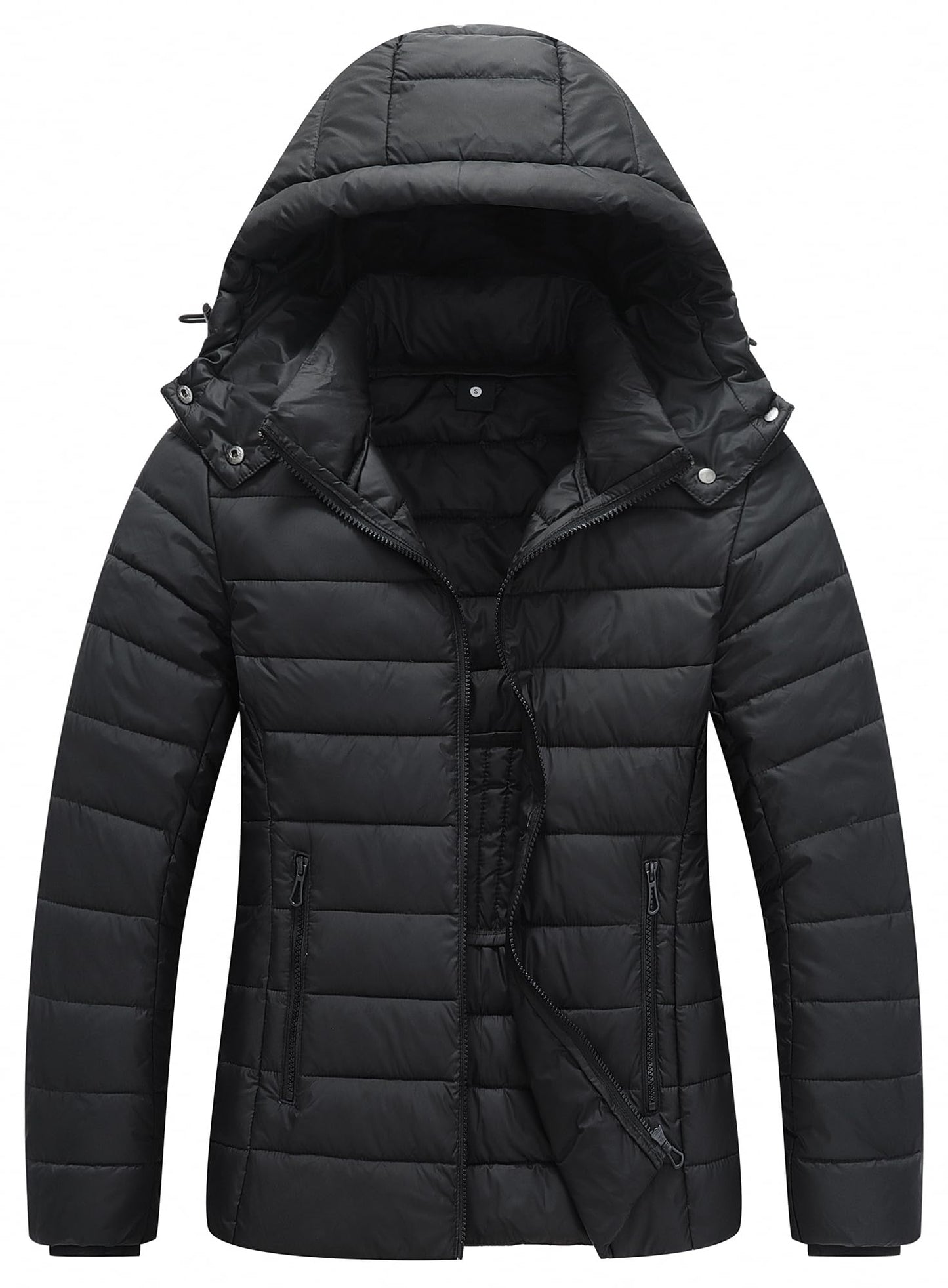 TDYPCI Women's Waterproof Puffer Jacket Quilted Warm Winter Coat Ultra Light Weight Short Down Jacket