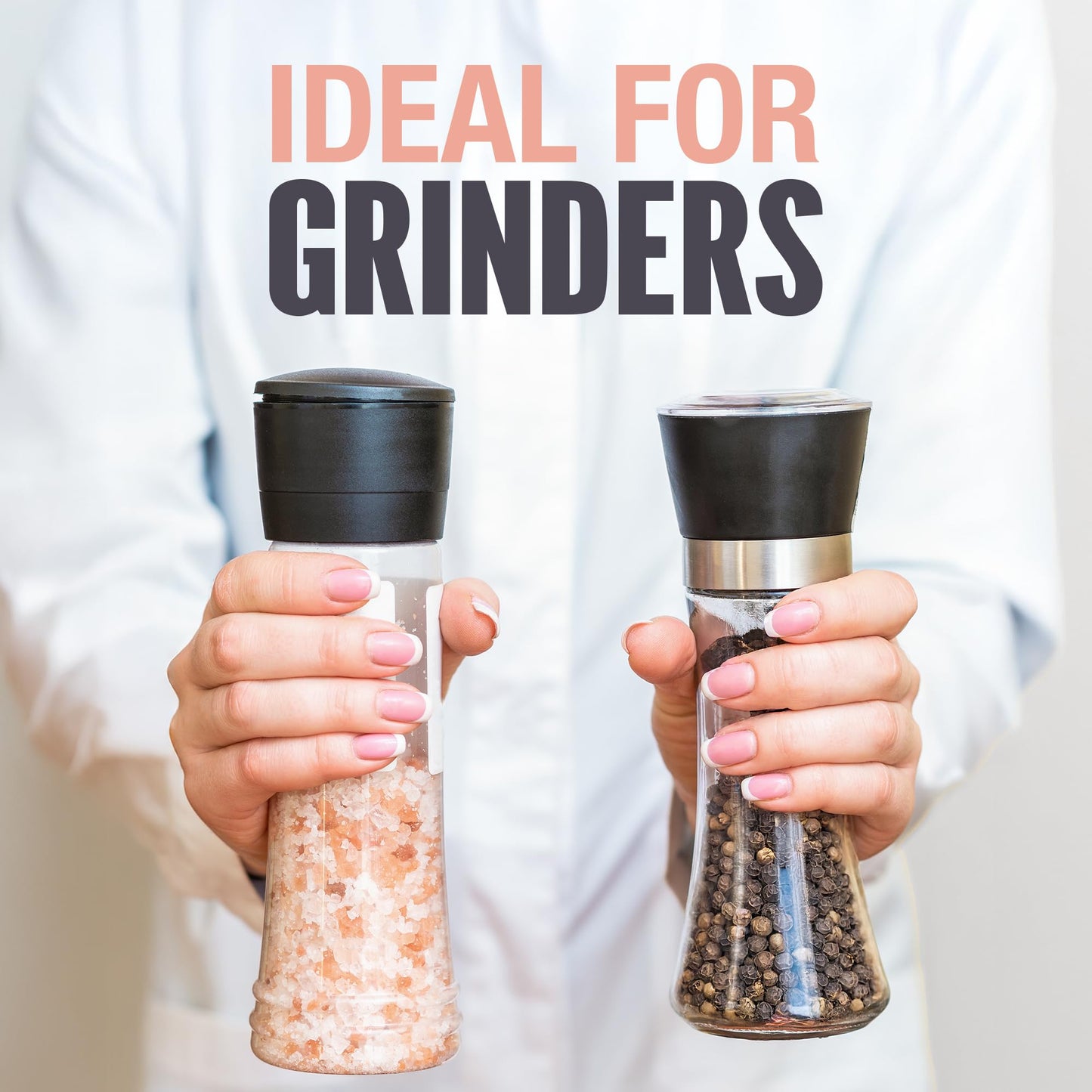 The Spice Lab Pink Himalayan Salt Coarse 2.2 Pound Tub & USDA Organic Tellicherry Peppercorns 18oz Tub - Combo Salt and Pepper Gift Pack - Peppercorns for Grinder