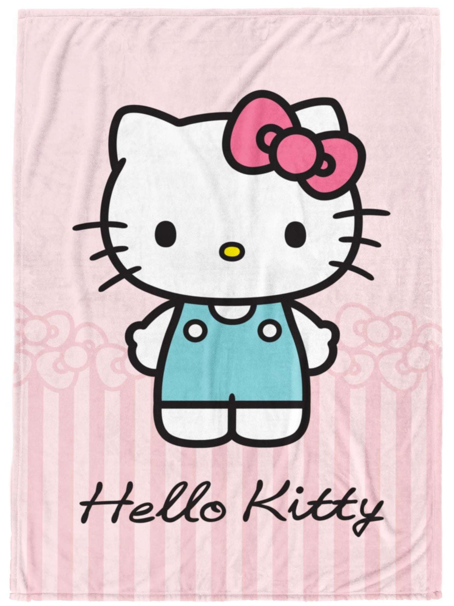 Jay Franco Plush Throw Blanket – Soft & Comfy 50x70 Inches Throw for Couch or Bed – Cozy Home Décor for Living Room & Bedroom, Pink - Hello Kitty