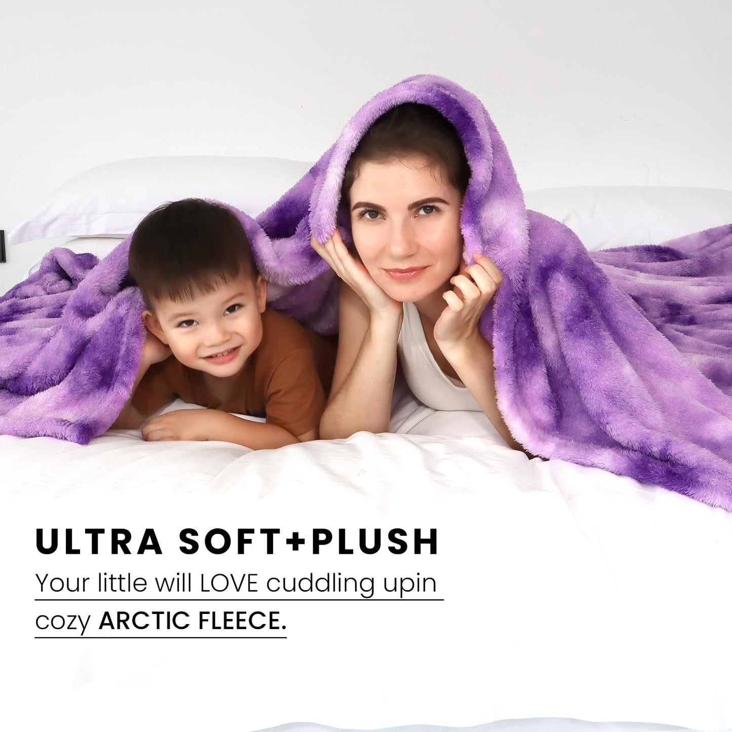 obinsm Purple Soft Blanket - Fuzzy Throw Blankets for Women - Warm Fleece Blankets for Bed Home Decor
