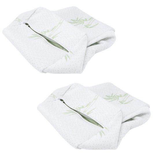 2-Pack Replacement Knee Pillow Covers - Washable Replacement Leg Pillowcase - Cooling Breathable Soft Leg Pillowcases - Replacement Covers for Knee Pillows - Universal Fit