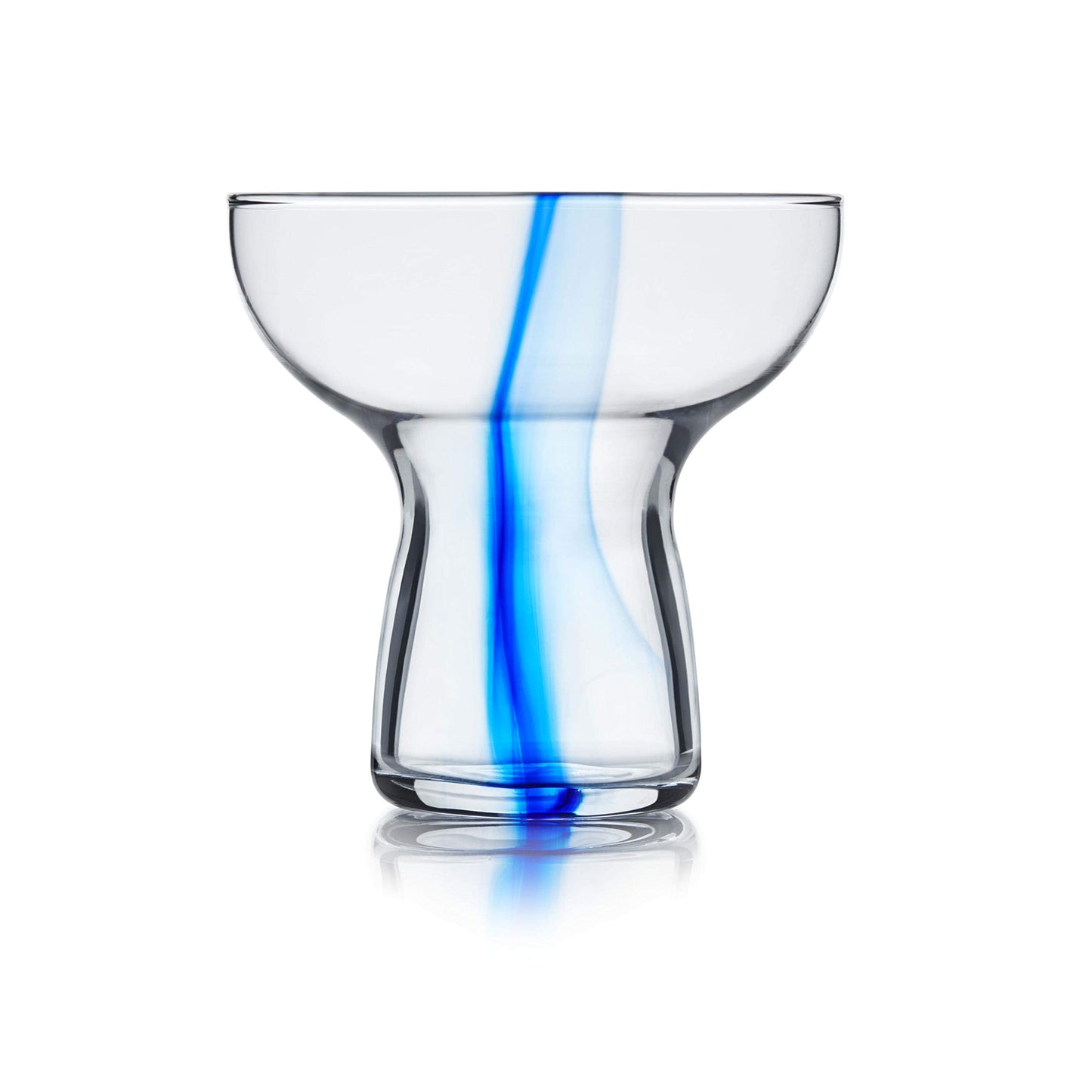 Libbey Blue Ribbon Stemless Margarita Glasses, Shallow Bowl Lightweight Margarita Glasses Set of 6, Margarita Set for Parties