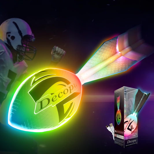 KASTUMBGA Premium Foam Glow in The Dark Football, Latest LED Light up Football, Color-Changing-Perfect Birthday&Camping Gift for Kids 8-15+,Sports&Outdoors Toys for Ages Kids 8 9 10 11 12 13 14 15