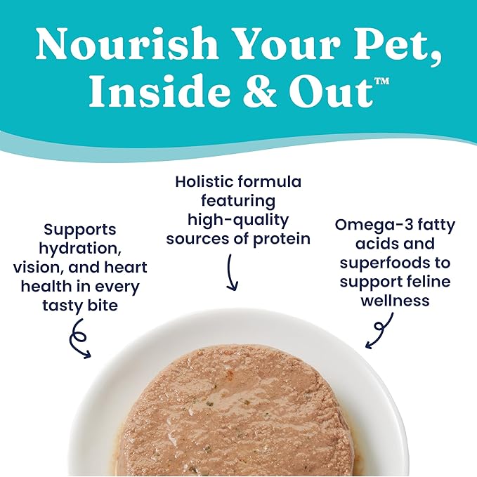 Solid Gold Wet Cat Food Pate - Healthy Canned Cat Food Pate w/Real Tuna & Sardine, Omega Fatty Acids, Vitamins & Minerals - Grain Free & Gluten Free Can Meals for Cats & Kittens - 24ct/3oz Can