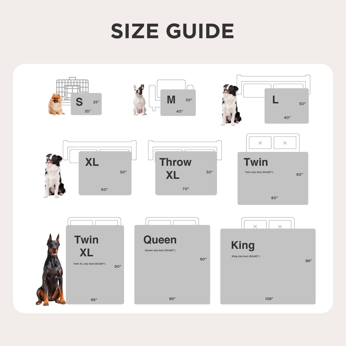 Bedsure Waterproof Dog Blankets for Large Dogs - Large Cat Blanket Washable for Couch Protection, Sherpa Fleece Puppy Blanket, Soft Plush Reversible Throw Furniture Protector, 40"X50", Grey