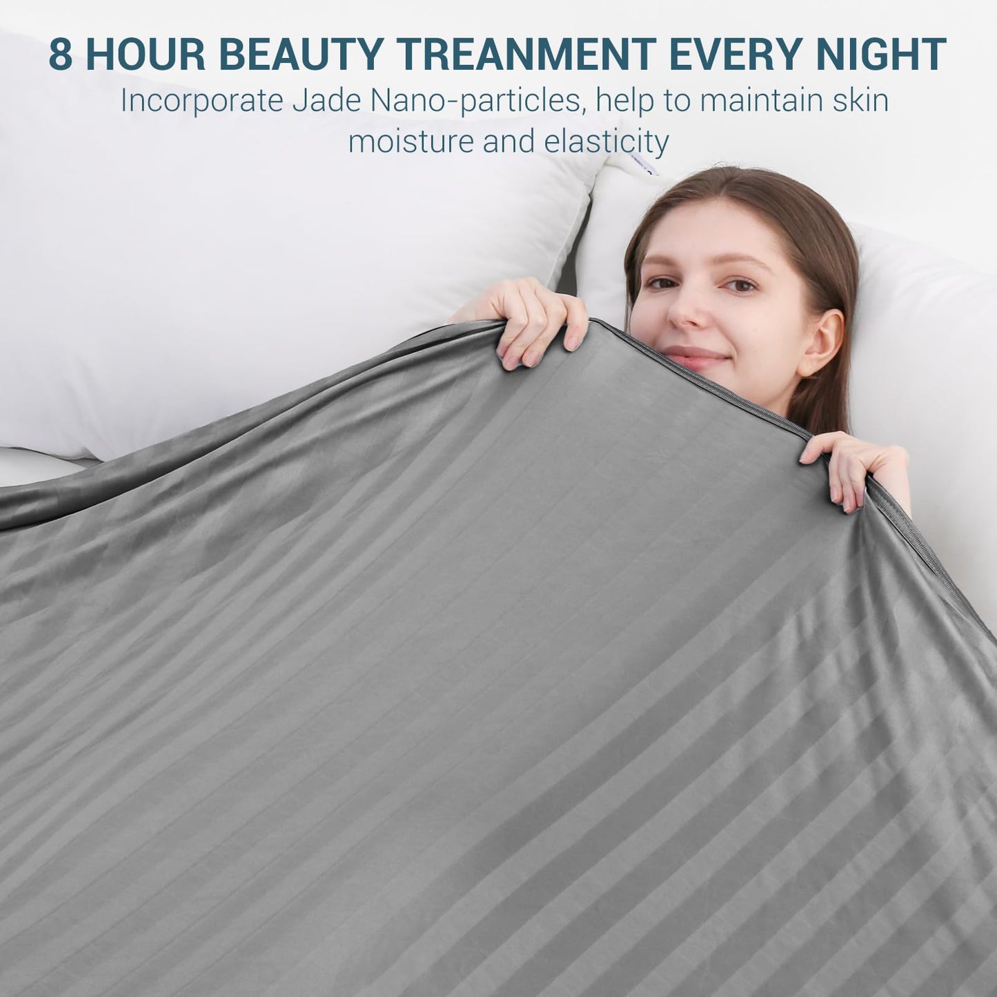 Elegear Revolutionary Cooling Blanket Queen, Absorbs Heat to Keep Body Cool for Night Sweats, Double Sided Arc-Chill3.0 Cooling Fiber Q-Max>0.5, Lightweight Summer Cold Blankets for Sleeping 79“ x 86”