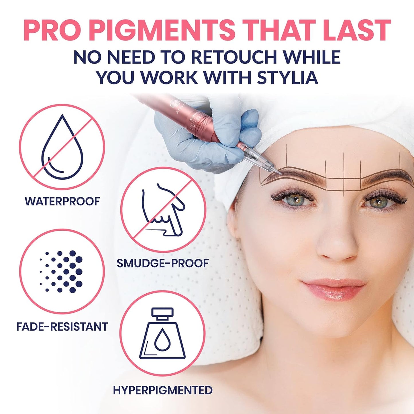 Stylia Waterproof Eyebrow Pencils For Women – Long-Lasting Microblading Supplies Brow Pencil, Perfect for Eyebrow Shaper, Filling & Defining Natural-Looking Brow - (12PC Light Brown)