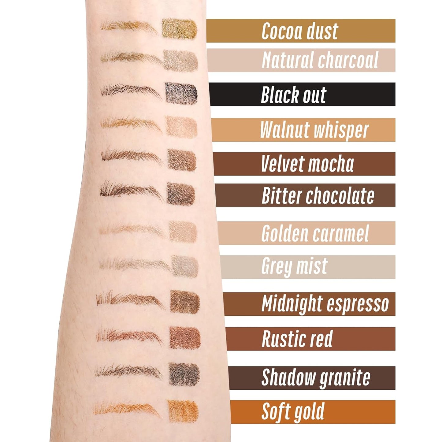 Eyebrow Pencil Grey Brown, Warm Grey Eyebrow Pen for Women, 4 Micro Tip Eyebrow Pencil to Create Realistic, Natural Brows, Durable and Smudge-Proof for 24H YES.EYE DO (Natural Charcoal-Warm Gray)
