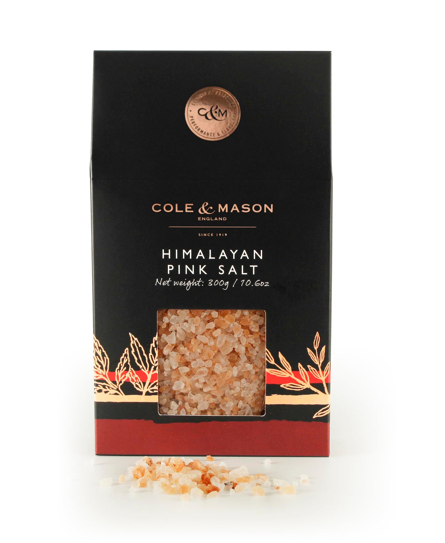 Cole & Mason Premium Himalayan Pink Salt Refill – 10.6oz Pure Coarse Salt for Salt Mills – Rich in Minerals – Perfect for Cooking, Seasoning & Dining – Convenient Carton Packaging – Gourmet Flavor