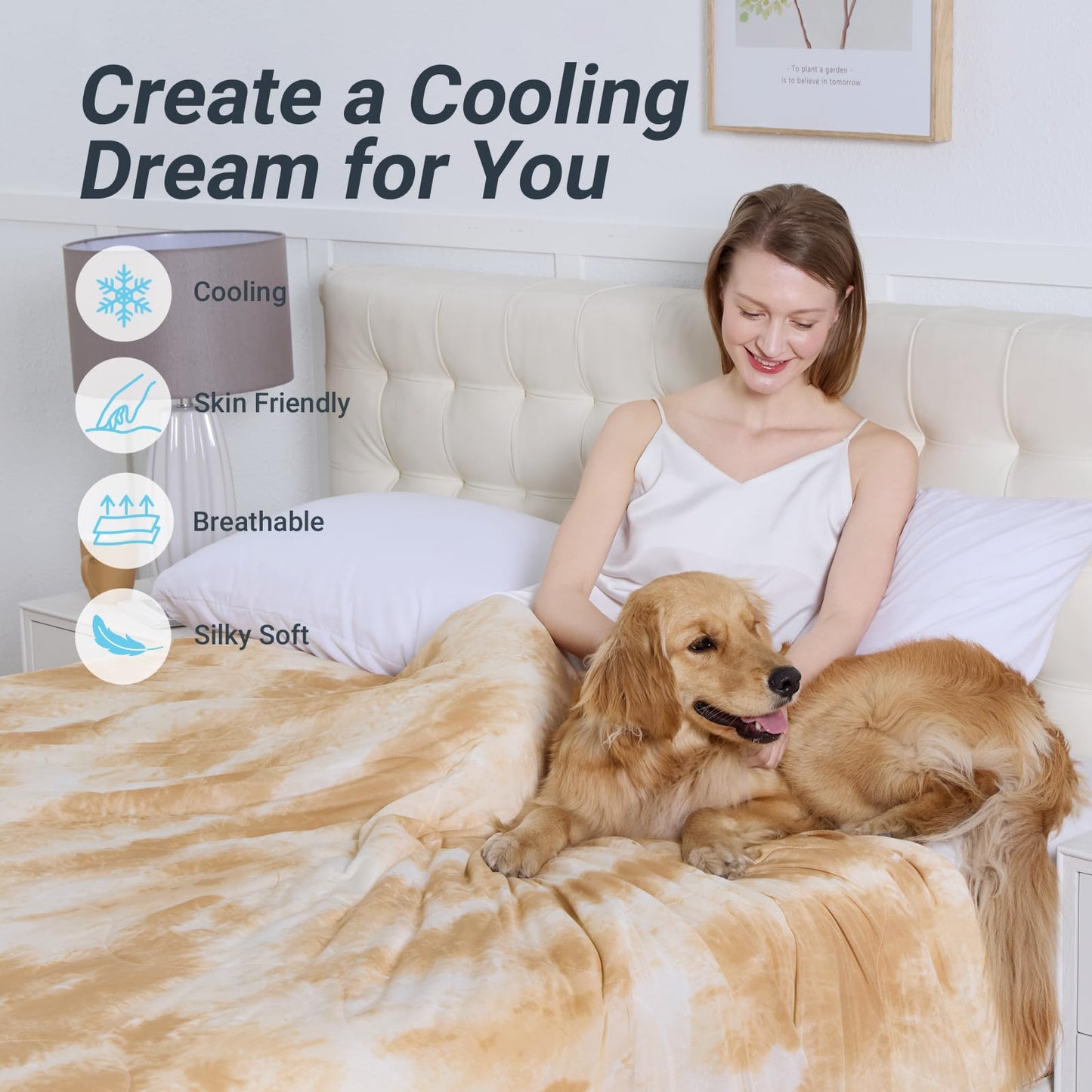 Cushious Cooling Comforter Twin Size, Summer Cooling Blankets for Hot Sleepers and Night Sweats, Lightweight Breathable Cooling Comforter Bedding for Sofa, Bed, Camping, Office