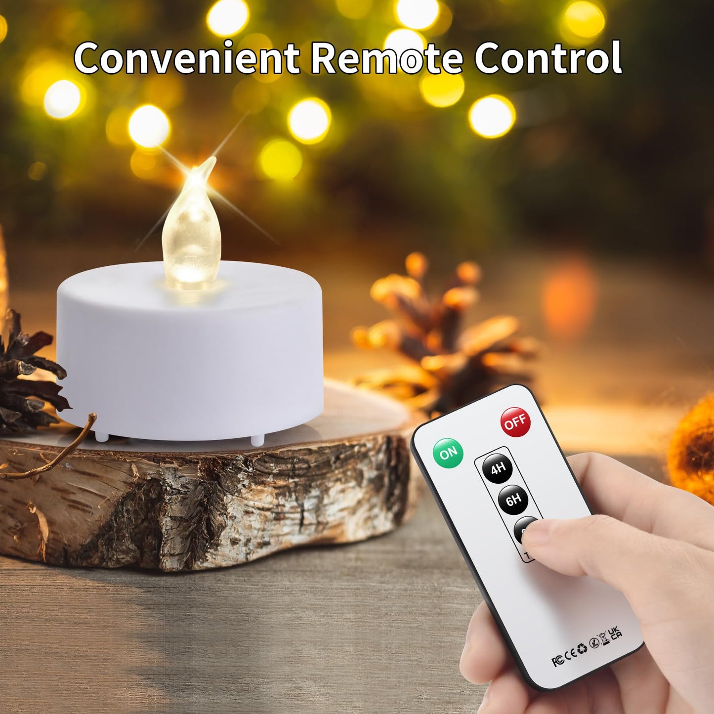 xiangpeng Tea Light Candles with Remote Control,50pack Flickering Flameless LED Candle,Long Lasting 400+Hours,Battery Operated with Timer for Home Decoration Seasonal &Festival Celebration WarmWhite