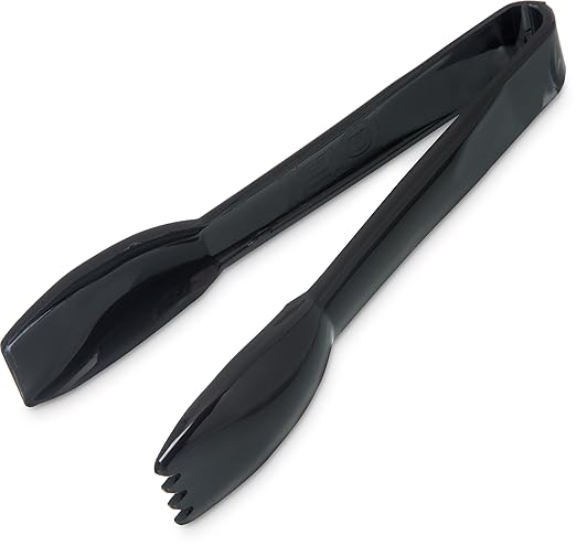 Carlisle FoodService Products 460603 Carly Salad Tong, 6" Salad Tong, Black, 1 Pack