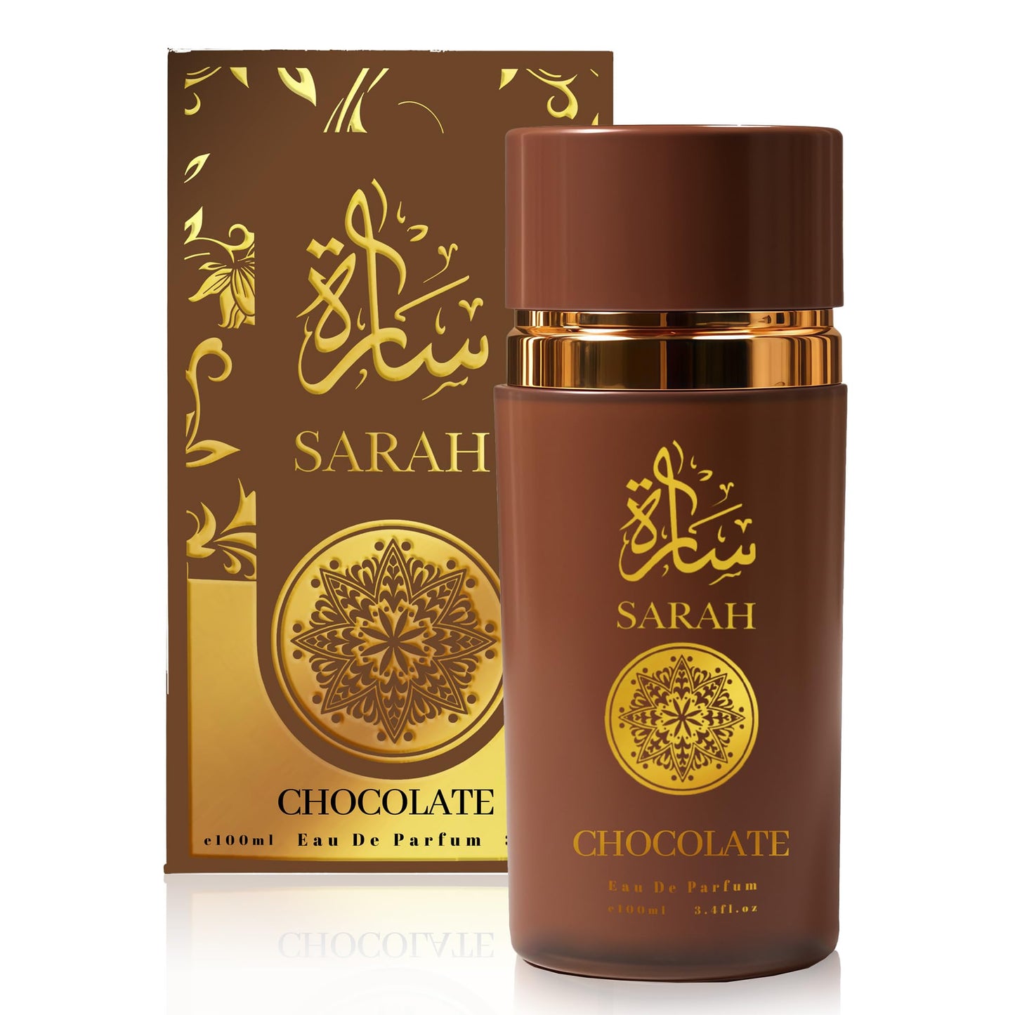 A CENTER Cologne for Men Sarah Chocolate 3.4 Fl Oz Eau de Toilette Spray Noted with Pink Pepper, Lavender,Nutmeg,Amber Fragrance Men's Perfume for Daily Use