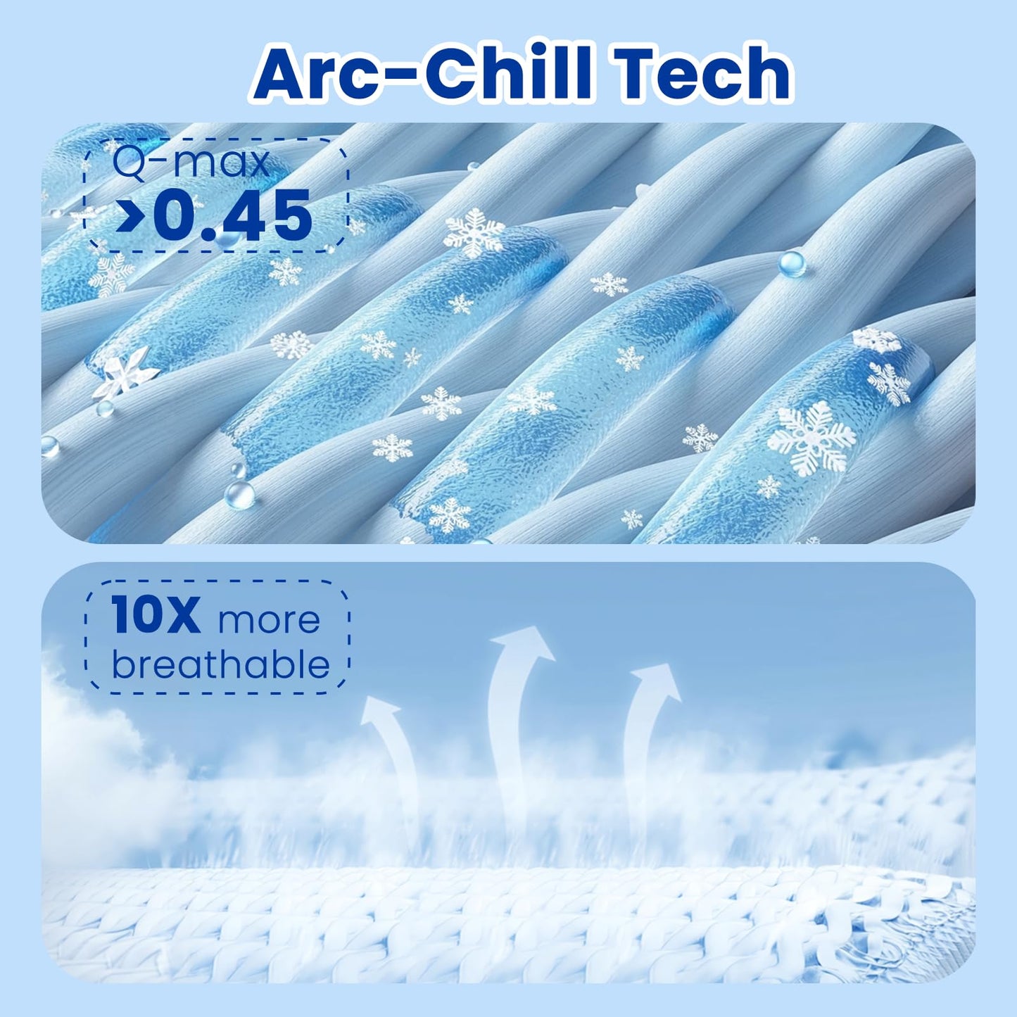 Topcee Cooling Blanket (90"x90"Queen Size) for Hot Sleepers and Night Sweats,100% Oeko-Tex Certified,Arc-Chill Q-Max >0.5 Cool Fiber,Ultra Cold Breathable,Comfortable, Hypo-Allergenic, All-Season.