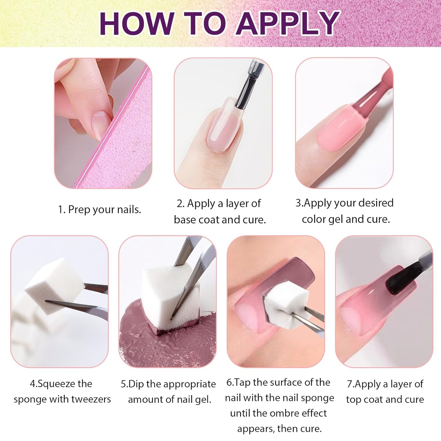 Gradient Painting Gel, 9 Colors Ombre Gel Nail Polish Dark Beown Green for Pigment Pat Aura Nails, French Manicure DIY Nail Art Long Lasting Soak od UV Home Salon Palette Ancient City