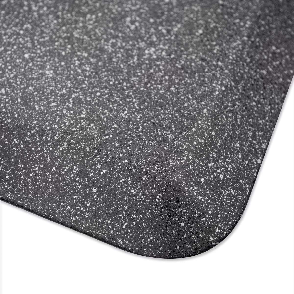 WellnessMats Anti-Fatigue Granite Motif Kitchen Mat, 36 Inch by 24 Inch, Steel
