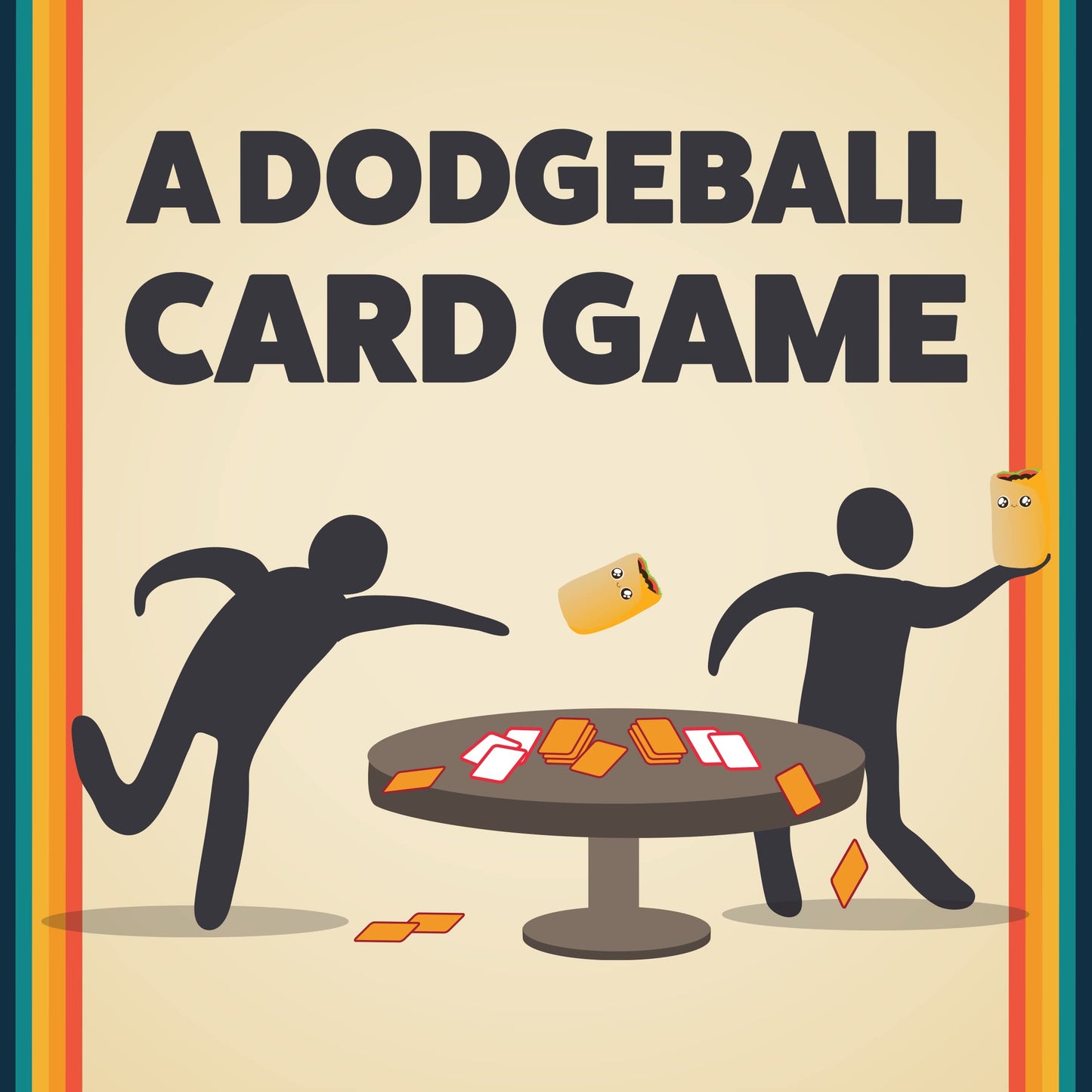 Exploding Kittens Throw Throw Burrito 2-6 Players - Ages 7+ - 15 Minutes to Play - Dodgeball Card Game - Party Game, Family Game Night, Kid and Adult Card Game