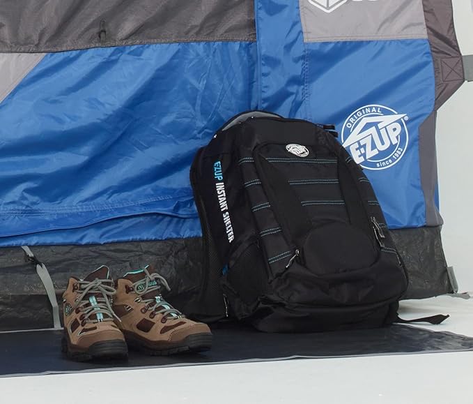 E-Z UP Camping Cube 6.4, Converts 10' Straight Leg Canopy into Camping Tent, Royal Blue (Canopy/Shelter NOT Included)