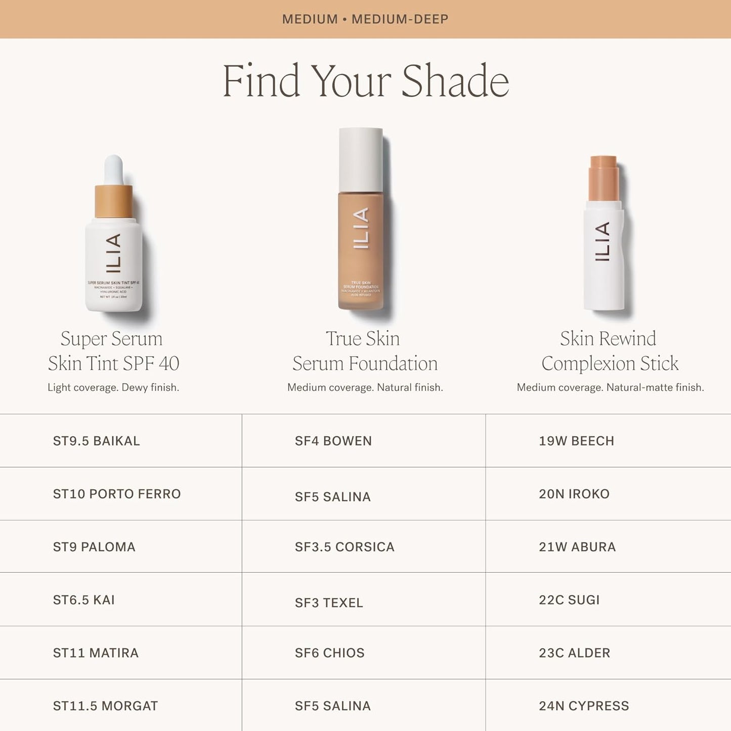 ILIA - Skin Rewind Complexion Stick - Foundation + Concealer + Skincare | Non-Toxic, Vegan, Cruelty-Free, Clean Makeup (23C - Alder, 0.35 oz | 10 g)