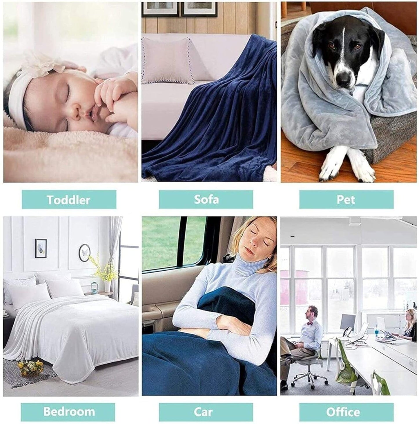Perinsto Winter Snowflakes Blue Throw Blanket Ultra Soft Warm All Season Christmas Decorative Fleece Blankets for Bed Chair Car Sofa Couch Bedroom 50"X40"