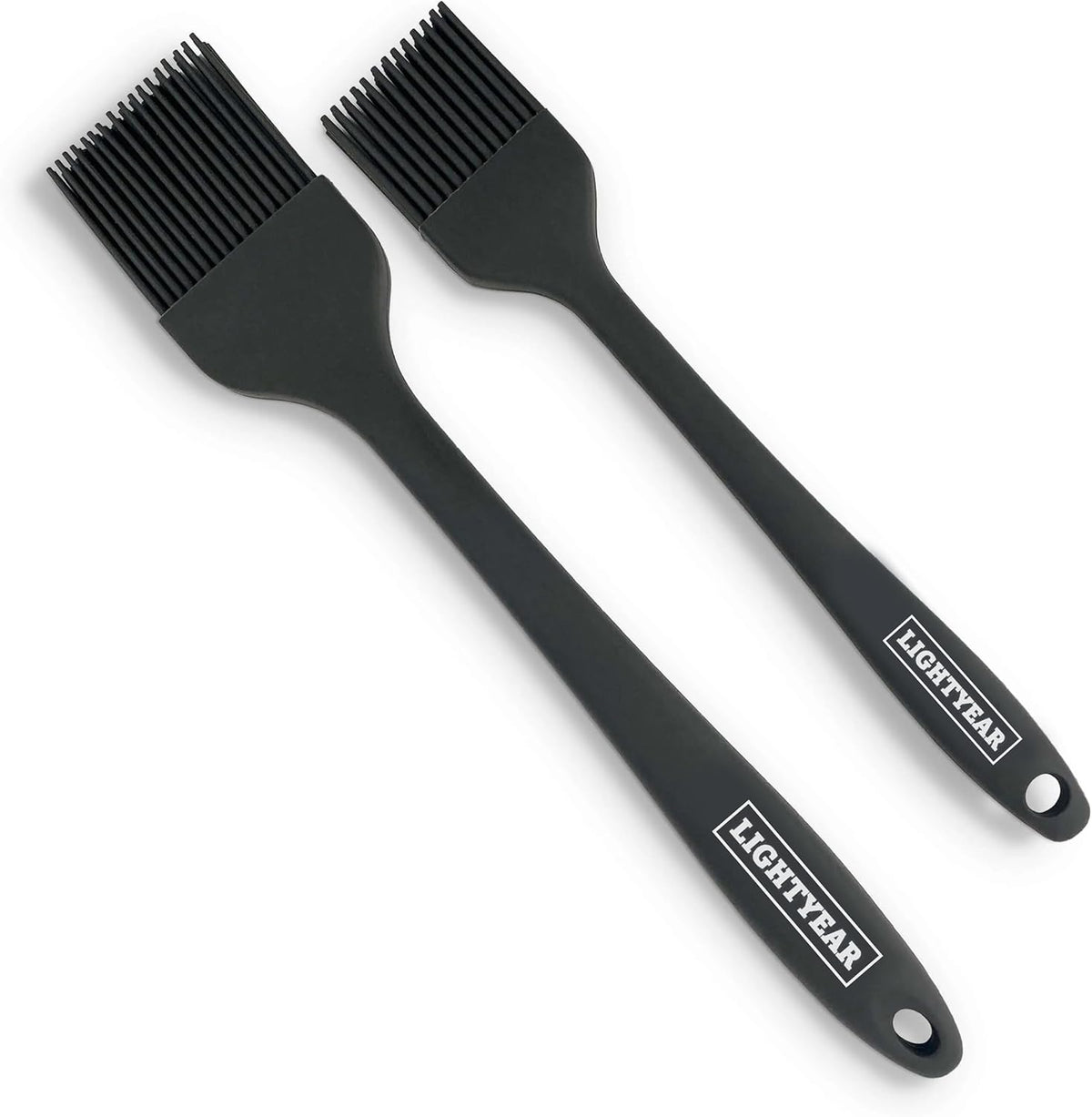 Lightyear Silicone Basting Pastry Brush Set (2 Pcs) ❘ 450°F Heat Resistant Oil Brush for Your Kitchen - Ideal For BBQ’s, Baking & Cooking | 100% Food Grade Silicone - BPA Free & Dishwasher Safe