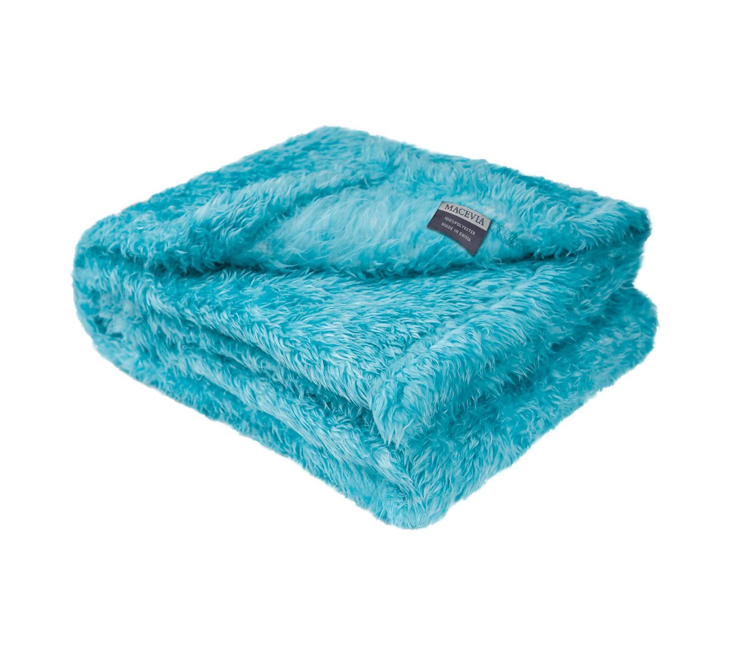 MACEVIA Fluffy Fleece Dog Blankets,Warm Soft Fuzzy Pets Blanket for Puppy,Small,Medium,Large Dogs and Cats,Plush Pet Throws for Bed,Couch,Sofa,Travel(24x29 Inch, Sea Blue)