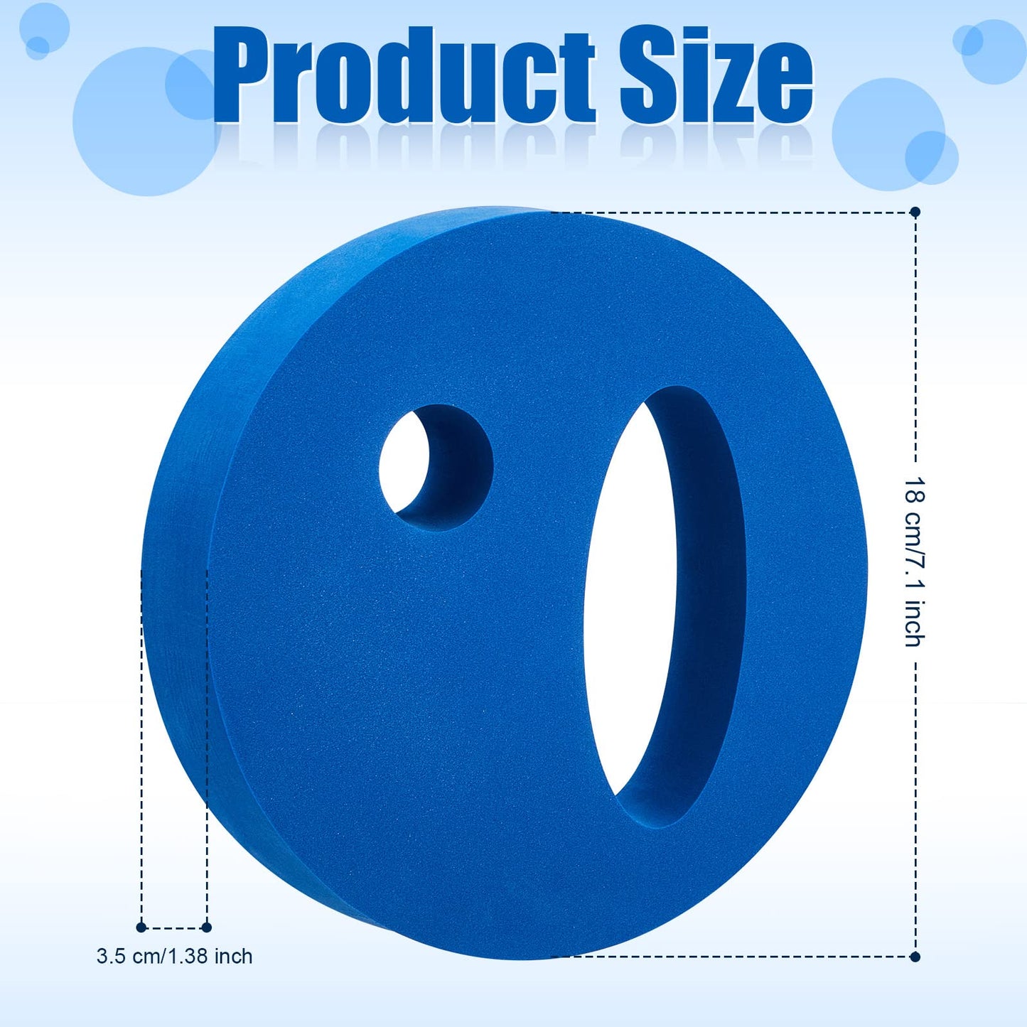 Deekin Water Exercise Discs Water Weights for Pool Exercise Set EVA Foam Water Aerobic Equipment Hand Held Swim Disc for Pool Water Aerobics Fitness, 7.1 Inches in Diameter(Blue,4 Pcs)