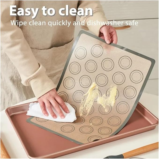 1 Piece Silicone Baking Mat Non Stick Heat Resistant Oven Liner Sheet for Cookie Macaron Bread Tool(Red 20x20cm)