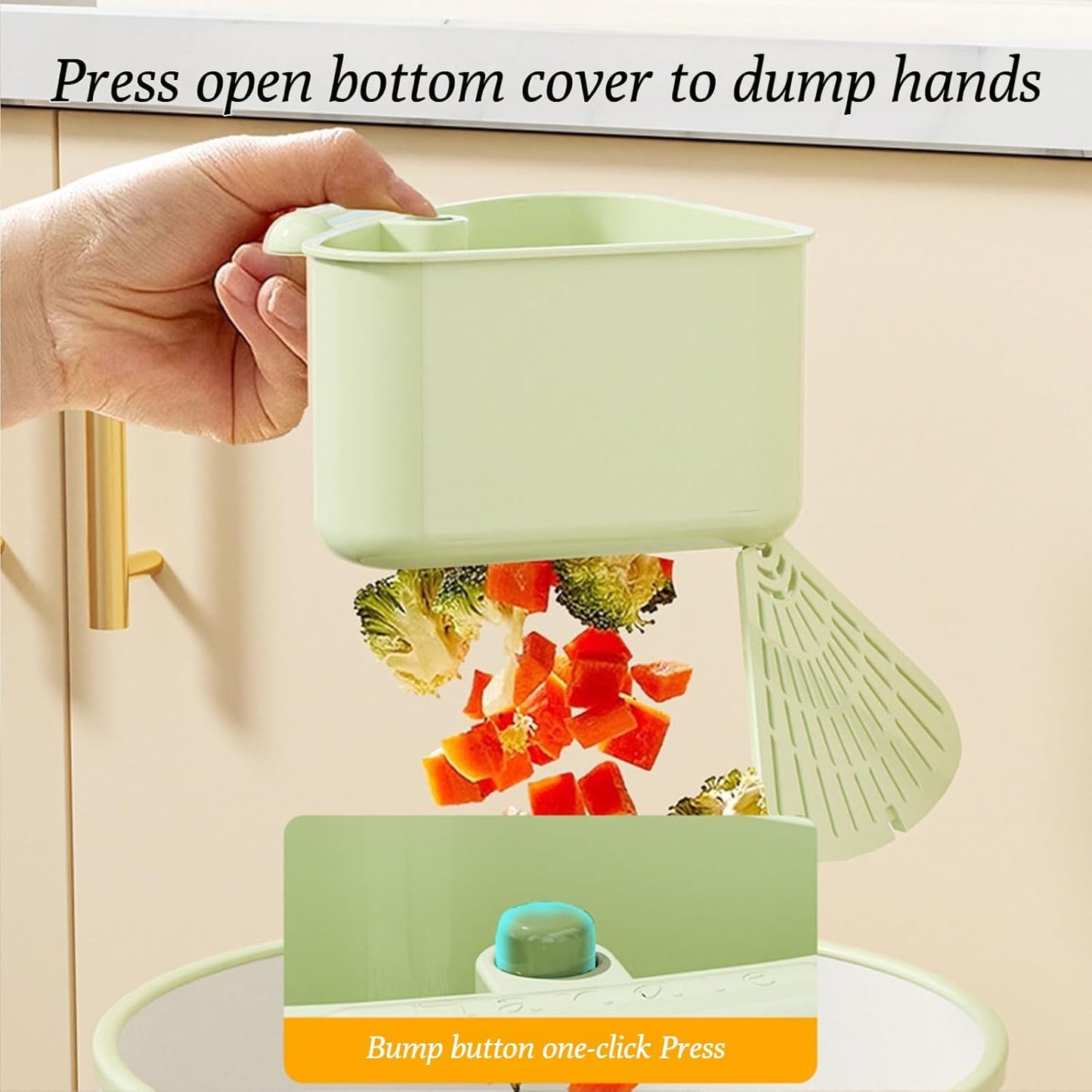 Suction Cup Sink Corner Rack, 2025 Upgraded Automatic Dumping Sink Strainer Basket, Suction Cup Press Sink Drainer Basket, No Drilling Corner Sink Strainer for Food Waste (Mix, 2Pcs)