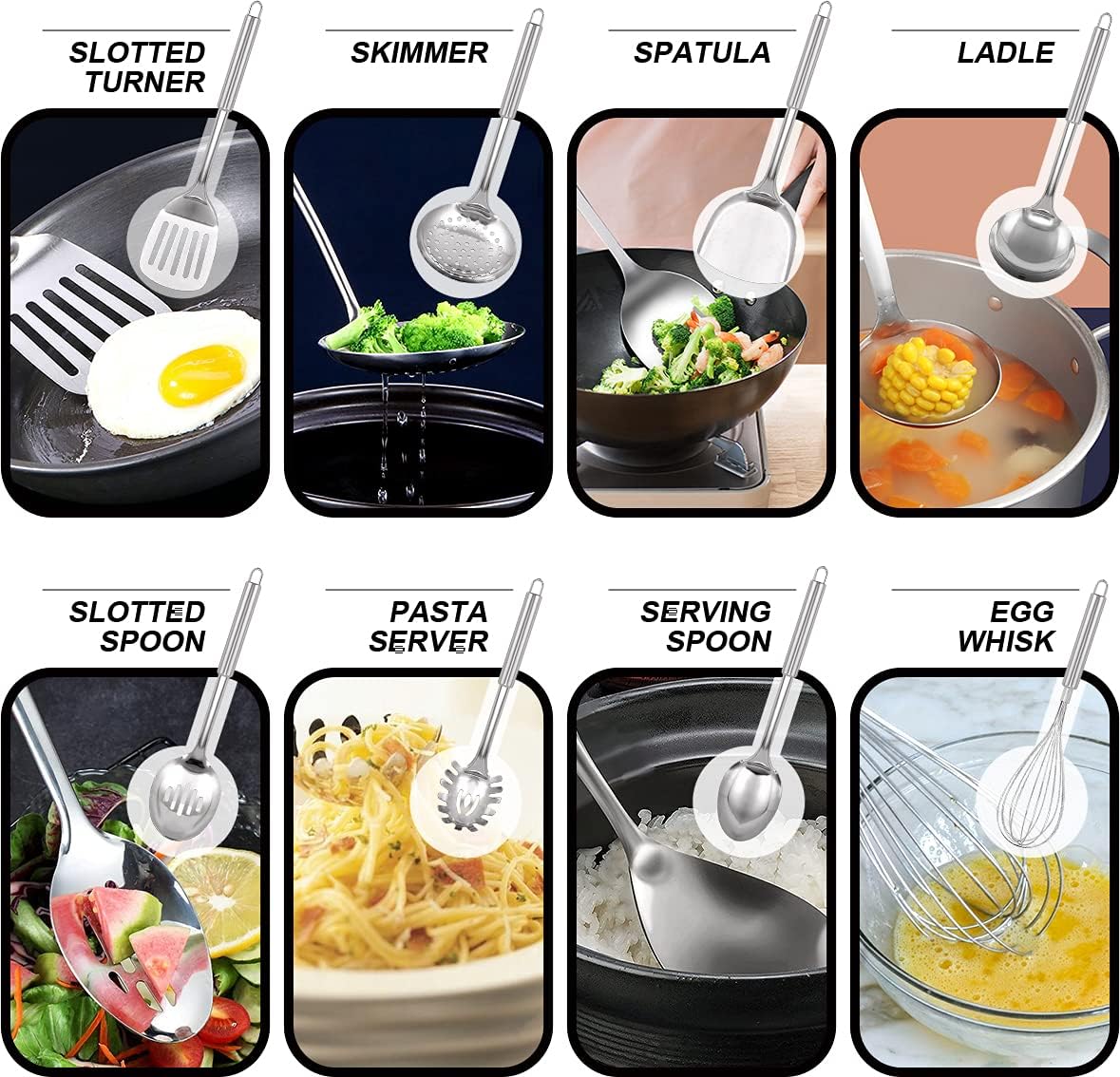 12.8" Carbon Steel Wok-11Pcs Woks & Stir Fry Pans Wok Pan with Lid, No Chemical Coated Chinese Woks with 10 Cookware Accessories, Flat Bottom Wok for Electric, Induction,Gas Stoves