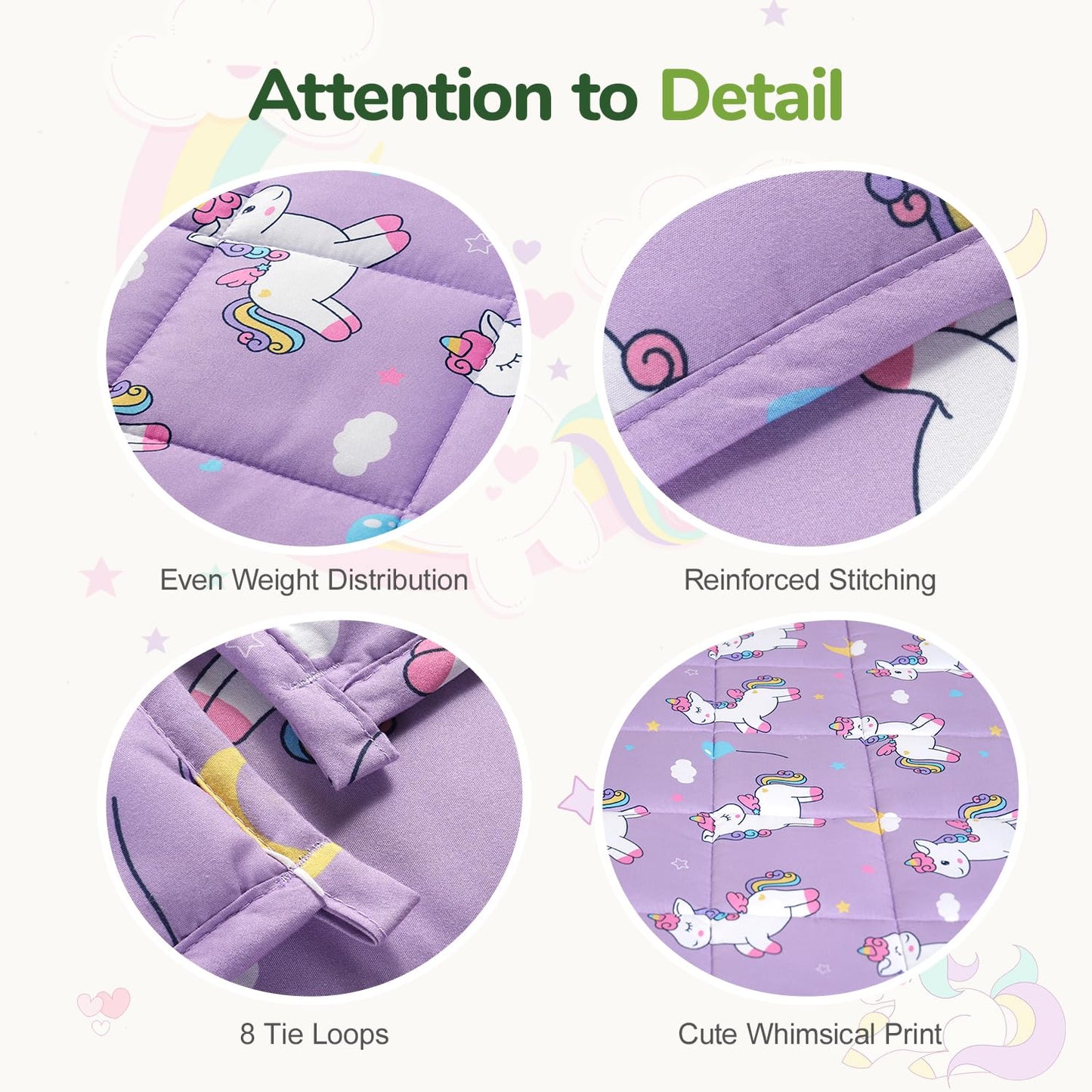 Sivio Weighted Blanket 5lbs, Cooling Weighted Blanket, Breathable Heavy Blankets for Sleeping, Washable Small Weighted Throw Blanket, 36"x48"-5lb, Purple Pony Pauly