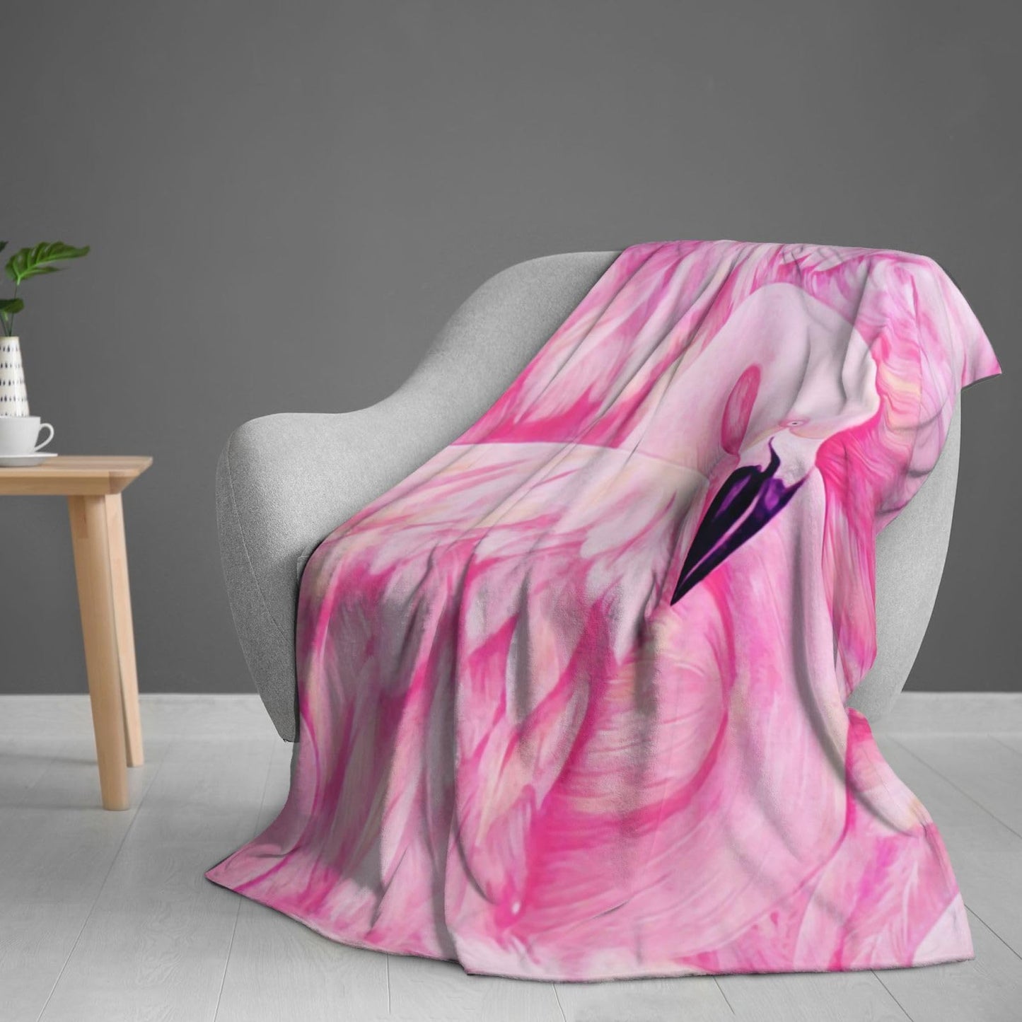 Duduho Pink Flamingo Bed Blanket Ultra Soft Throw Blanket All Season Warm Light Weight Cozy Plush Blankets for Home Bedroom Sofa Chair Travel, 60"X50"