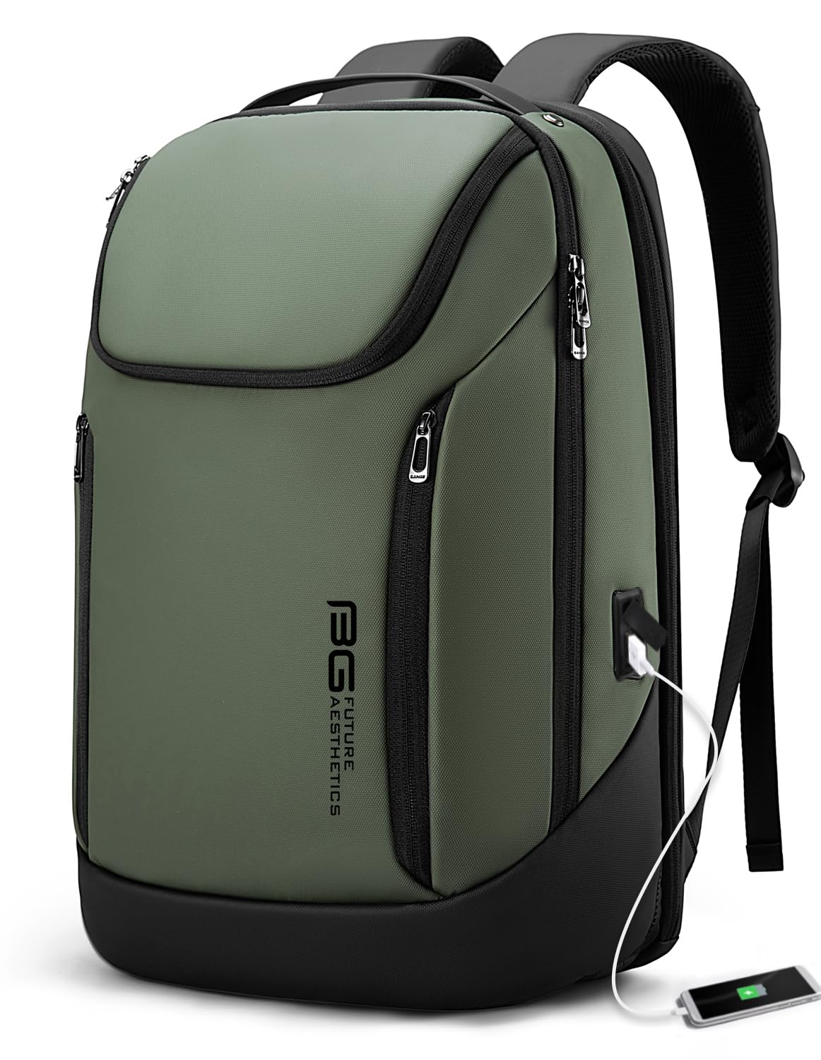 BANGE Business Smart Backpack Waterproof fit 15.6 Inch Laptop Backpack with USB Charging Port,Travel Durable Backpack