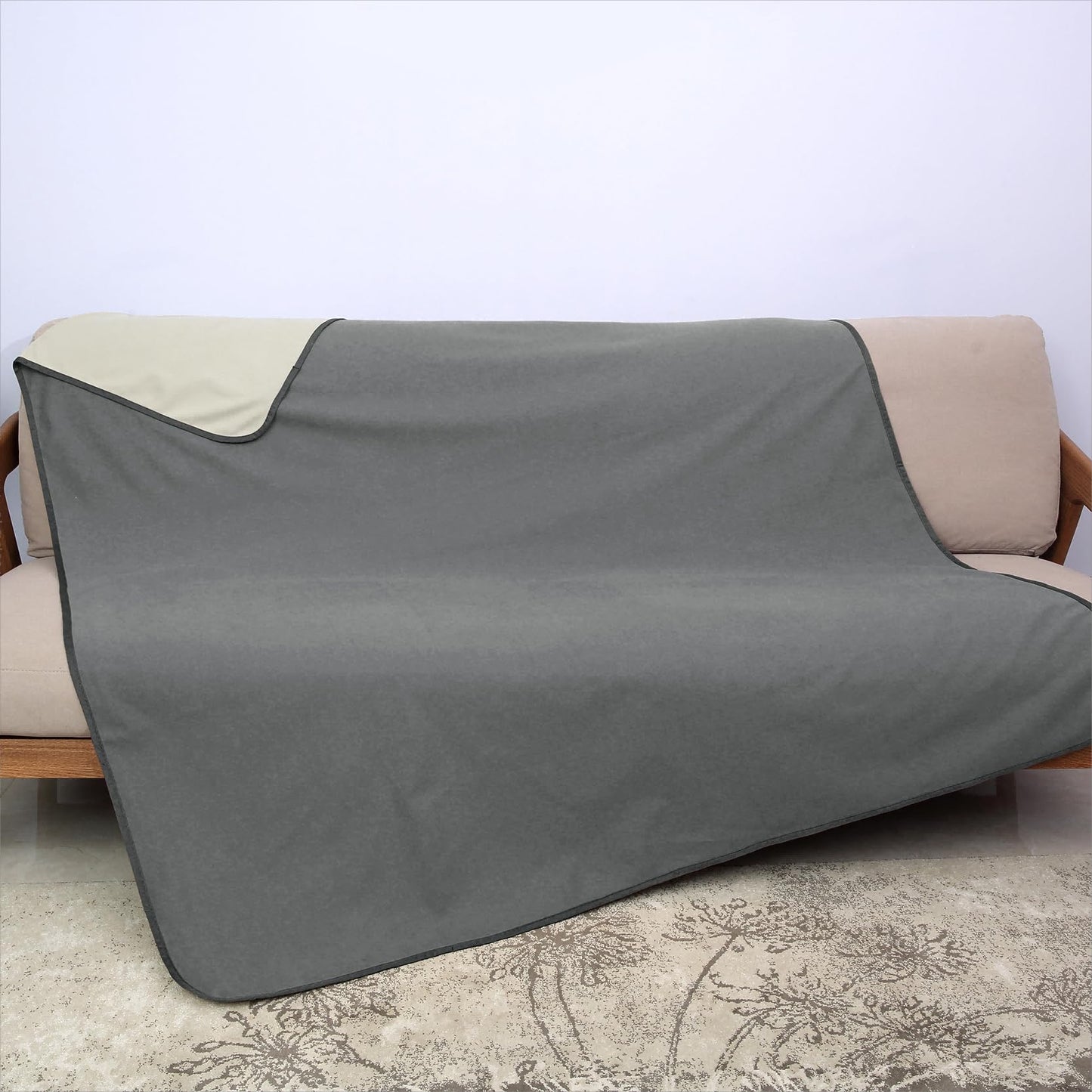 Catalonia Waterproof Fleece Blanket for Couch, Reversible Sofa Cover, Bed Coverlet Protector Washable, Leak Proof, Comfortable for People and Pets