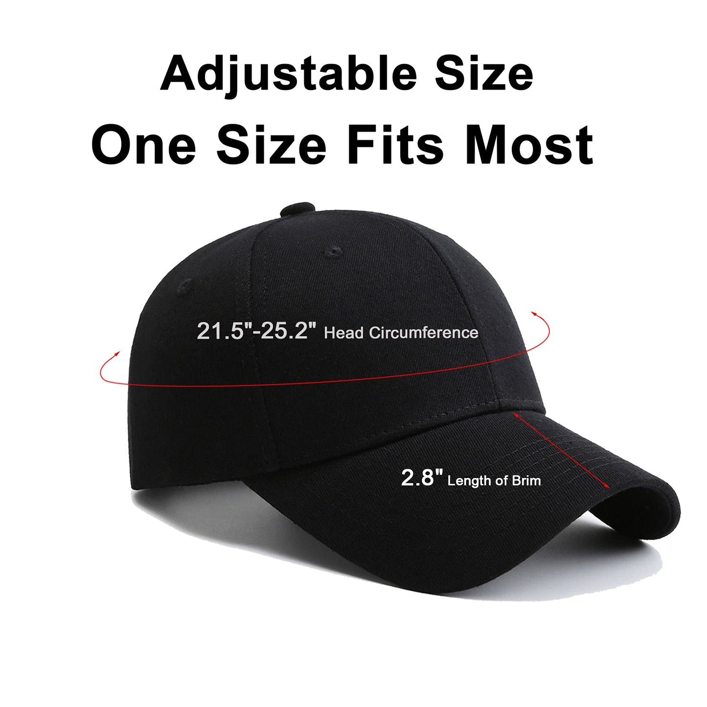 PFFY 2 Packs Baseball Cap Golf Dad Hat for Men and Women Hat Black +Khaki