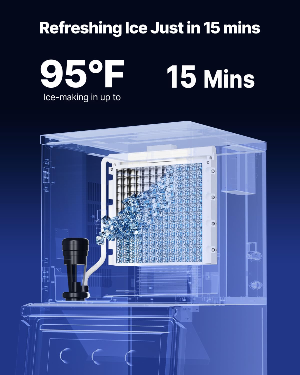 VEVOR Commercial Ice Maker Machine - Head, 550 Lbs/Day Stainless Steel Ice Machine with Self-Cleaning, Scheduled Ice-Making, Adjustable Thickness, Ideal for Restaurant Bar Cafe Hotel - Head Only