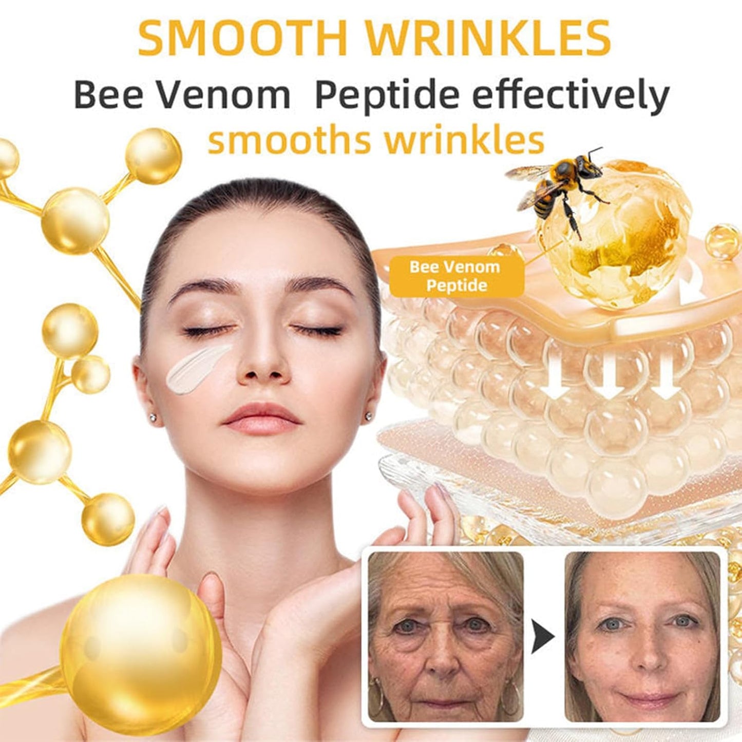 Bee Venom Skin Restoration Cream, Bee Venom Skin Treatment Cream, Repair skin and Firming, Effective In Reducing Blemishes (3)