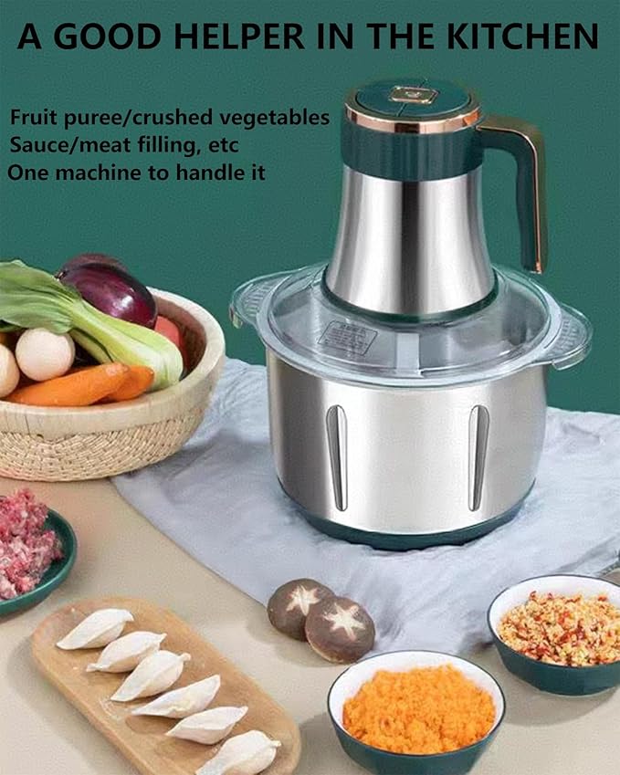 3L Electric Meat Grinder, Stainless Steel Dough Machine, 300w Strong Food Processing Machine, 5-Speed Mode, Used For Dough Stirring, Onion, Meat, Nuts, Fruits, Garlic, Vegetables, Baby Food