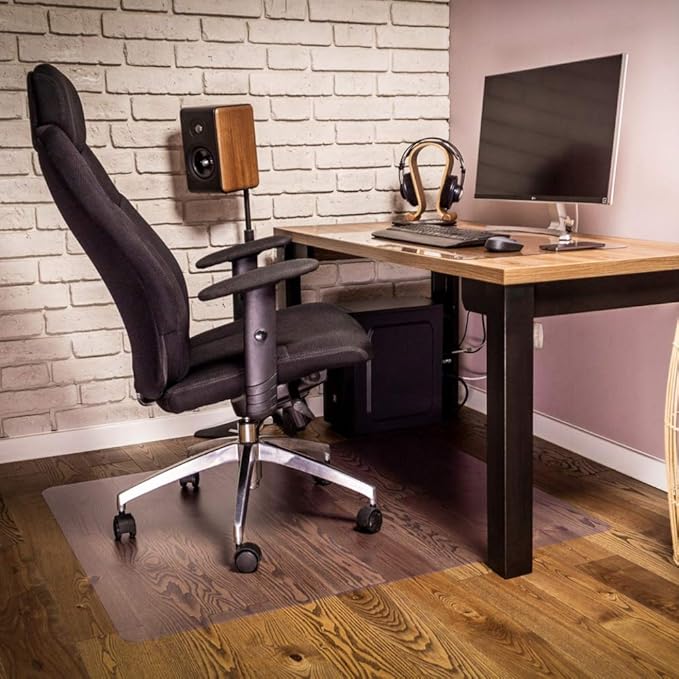 NECAUX 17 x 42 Inch Frosted Table Protector, 1.5mm Thick Plastic Heavy Duty Table Pad Desk Mat Desk Protector for Kids Desk Computer Writing Desk Sofa Table Media Stand Coffee Table Makeup Room Decor