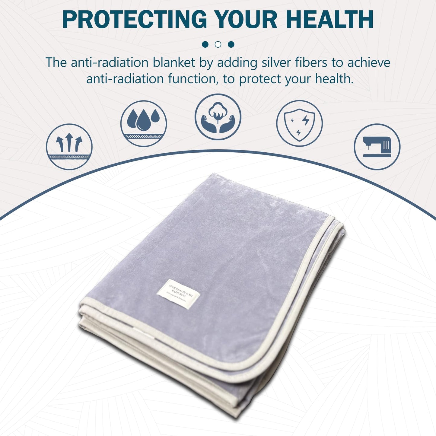 NIULAFR Faraday Blanket 26x40in for Beds Protection, Blanket for Pregnant and New Born Baby Two Sides Blanket
