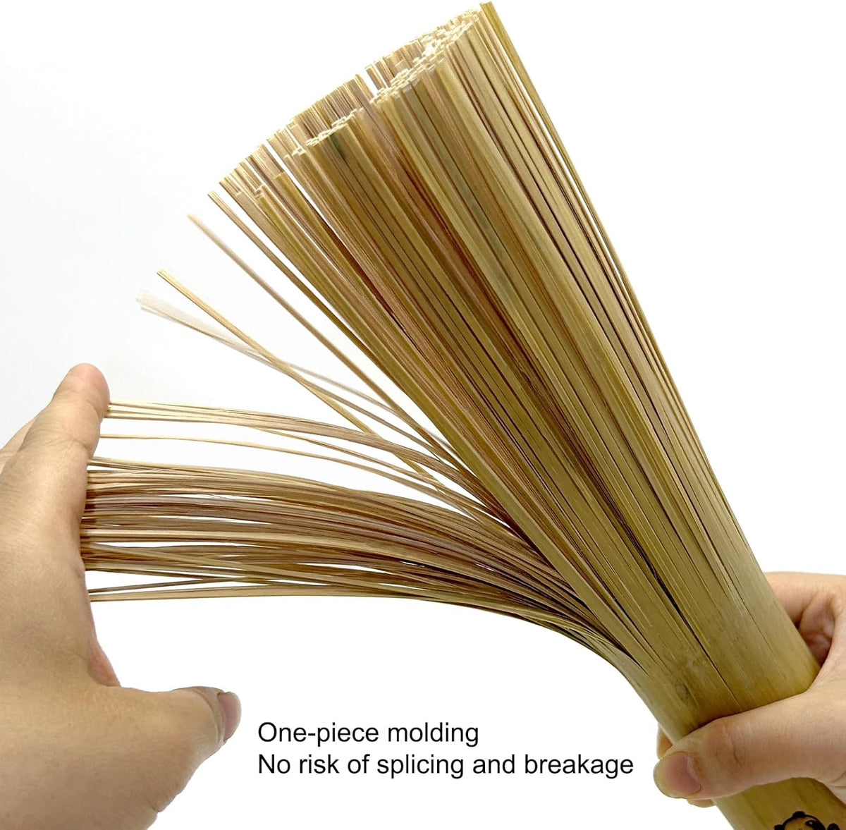 2 Pack Handmade Bamboo Wok Brush,Bamboo Brush for Wok Cleaner,Wok Cleaning Brush for Carbon Steel and Cast Iron,Kitchen Scrubbing Brush for 9" Wok,Dish Brush with Handle,Wok Scrubber Accessories