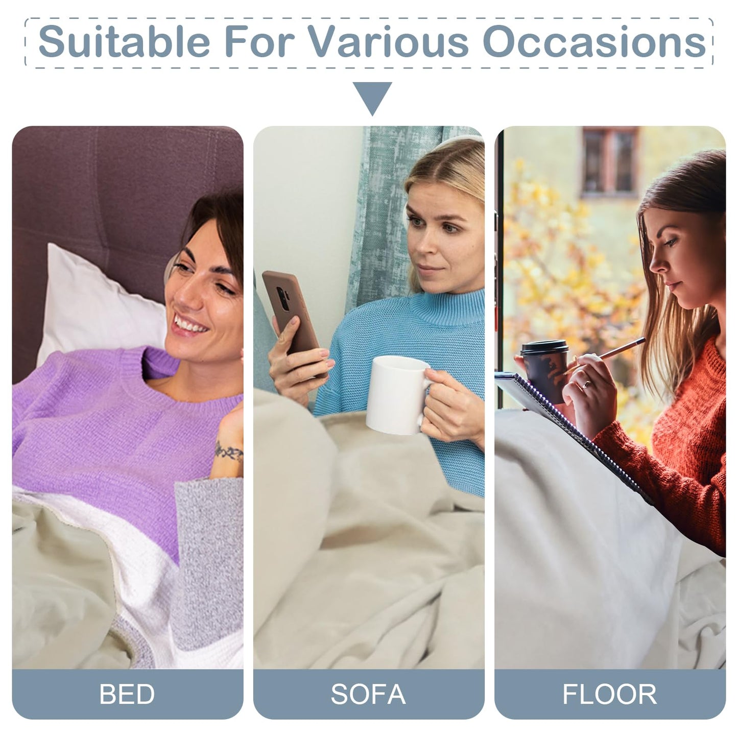 KABOUQI Faraday Protection Blanket, RF Shielding Blanket for Couch & Sofa 43.4x55.1in