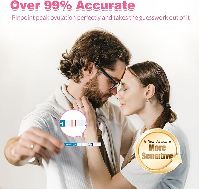 Ovulation Test Strips 50 and Pregnancy Tests 50, HEAL-CHECK Bulk Ovulation Predictor Kit for Women TTC, Over 99% Accuracy, Easy to Use at Home, Individually Wrapped, FSA HSA | 50LH+50HCG+100 Urine Cup