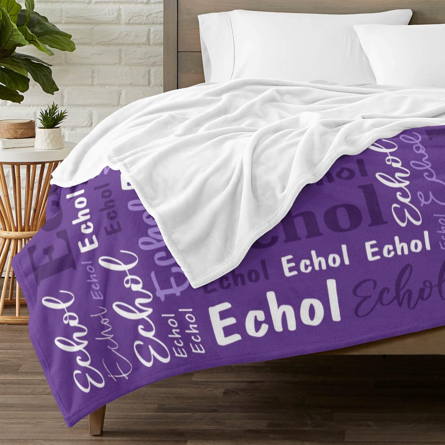 Custom Blanket with Name Personalized Blankets for Kids Adult Boys Girls Flannel Monogrammed Customized Blankets Throw (40''x50'')